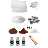 OEM P13 Mum Yapım Başlangıç Seti 1kg Parafin 3 Esans 3 Boya Fitiller Stearin Evde Mum Yapımı