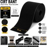 OEM Paşateks Siyah Cırt Bant 10 cm x 1 Metre – Yapışkansız Velcro Bant – Dikilebilir Kanca Hav Bant Seti - Siyah-1