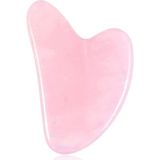 OEM Pembe KUVARS%100 Doğal Taş Kalp Gua Sha Yüz Masaj Aleti Cilt Masajı Taşı Guasha Board