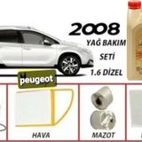 OEM Peugeot 2008 1.6 Dizel Yağ Bakım Ful Set +Castrol Edge 5W30 Dpf 4lt Motor Yağ 2023 Üretim