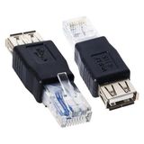 OEM Powermaster Rj 45 Erkek USB A Dişi Ethernet Çevirici Jack - Çok Renkli
