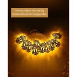 OEM Ramazan Işıkları Pilli Altın Fener Tasarımlı Dekoratif LED Aydınlatma - 1765-2872 - Çok Renkli