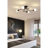 OEM Retro Akrep Modern 4'lü Plafonyer Tavana Monte Avize Siyah Tek Ebat 3599-4BLK