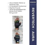 OEM Revertech Aura Lacivert - Neon/yarım Parmak - Kaymaz Avuç Içi Motosiklet Eldiveni (Erkek)