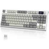 OEM RK86 Kablosuz Mekanik Klavye, Gaming Klavye Conta Montajlı, 3 Mod (2.4ghz/bluetooth/type C) Apex Pro Tkl Rgb 75% Oyuncu Klavyesi, Tft Renkli Ekran, Topuz, Hot Swappable Doğrusal Anahtar