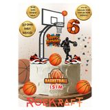 OEM Roekraft Basketbol Temalı Kişiselleştirilebilir Pasta Süsü Seti (Fotoğraf Kağıtlı)