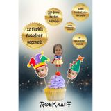 OEM Roekraft Fotoğraflı Taç & Doğum Günü Cupcake parti süsü , Kürdan Süslemesi 12 adet