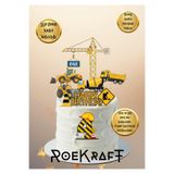 OEM Roekraft İnşaat Makineleri Pasta Süsü Seti, İnşaat Makineleri Doğum Günü Seti