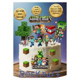 OEM Roekraft Minecraft temalı pasta süsü, Minecraft temalı doğum günü seti