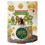 OEM Roekraft Ninja Kaplumbağalar temalı pasta süsü , Ninja Kaplumbağalar doğum günü seti