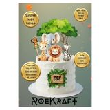 OEM Roekraft Safari konseptli Pasta Süsü, Parlak Baskı Safari Seti