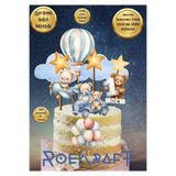 OEM Roekraft Teddy temalı pasta süsü ve 6lı Cupcake süsü