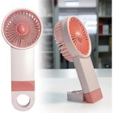OEM Şarjlı Mini El Fanı Standlı Çantaya Kemere Asılabilir, 3 Modlu Güçlü Serinletici Vantilatör Pervane (Pembe)