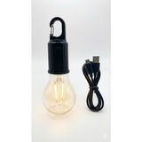 OEM Şarjlı Taşınabilir LED Ampul Lamba – USB ile Şarj Edilebilir, 3 Kademeli Işık, Asma Kancalı &amp; Kamp, Bahçe, Dolap, Balkon, Banyo Için Acil Aydınlatma (3200K)