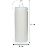 Oem® Şeffaf Kapaklı Sızdırmaz Yağlık Sosluk Şişesi Plastik Yağdanlık 400 ml AP-9028