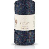 OEM Sensy 2 mm Multi Sparkle Simli Polyester Makrome Ipi (Lacivert) - Belirtilmemiş