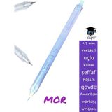 OEM Seyfikirtasiye Versatil Uçlu Kalem, 0.7 Mm, Şeffaf Plastik Gövde, Mor, Writech
