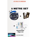 OEM SM16703 Ultra Parlak IP30 Pixel Adreslenebilir Şerit LED Kontrolcü Trafo / Full Set - 4 m - RGB