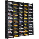 OEM Standard 50 Araç Oyuncak Araba Rafı, 1:64 Ölçek Uyumlu Metal Oyuncak Araç Garaj Duvar Vitrini-Mavi - Belirtilmemiş