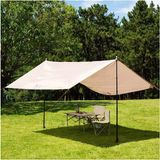 OEM Su Geçirmez Dayanıklı Piknik Kamp Sahil Plaj Güneşlik Koruyucu Tente Gölgelik Çadır 500X300 cm Tek Ebat Bej