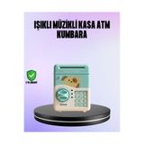 OEM Su Yeşili Elektronik Şifreli Atm Tasarımlı Para Biriktirme Kumbarası
