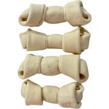 OEM Sütlü Düğüm Köpek Ödül Çiğneme Kemiği 14-15CM 4lü Paket