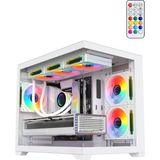 OEM Terranova Kumandalı 6 Argb Fanlı Nova Beyaz Midi Tower Cam Panel Gaming Oyuncu Bilgisayar Kasası (Beyaz)