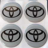 OEM Toyota Gri Plasto (Damla) Yapıştırma Jant Göbeği 4 Lü 50 mm