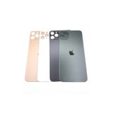 OEM Uyumlu İphone 11 Pro Arka Kapak Lazer Kesim ( Pil Kapağı ) Cam -- Siyah