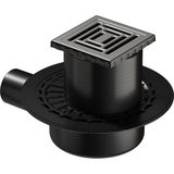 OEM V-Flow Kare 5607314 Yalıtımlı Duş Kanalı, Yandan Çıkışlı, 10X10 Cm, Dk 800 Kapak, Mat Krom