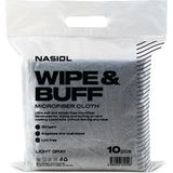 OEM Wipe&amp;buff Mikrofiber Seramik Kaplama Uygulama Bezi 10'lu Paket, Tüy Bırakmaz Detailing Bez, Çift Taraflı Araç Içi Dışı Bakım,temizleme,açık Gri