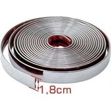 OEM Yapışkanlı Nikelaj Şerit Bant Çıta, 18MM, 5 Metre, Krom