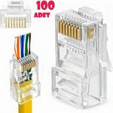 OEM Yeni Nesil Ez RJ45 Konnektör Plug Cat6 Delikli Açık Uçlu Jack EZRJ45 (100 Adet)