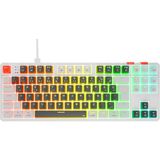 OEM Yoru Tkl Gri/beyaz Type-C Bağlantılı Outemu Red Swich Q Mekanik Gaming Oyuncu Klavye Rgb