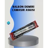 OEMTR 25X60 Balkon Askılığı Kare Demir Uyumlu Hava Dayanıklı Çamaşır Askısı - Çok Renkli