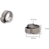 Oetiker 15,5 mm Paslanmaz Kulaklı Argon Kelepçesi