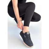 OEY Fashions Tawen Siyah Cilt Bej Tabanlı Bağcıklı Spor Ayakkabı - Çok Renkli