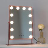 Of Myth - Şerit LED Işıklı Banyo Makyaj-Tıraş Aynası 10X Hd Büyütme Esnek Dokunmatik Işık - Çok Renkli