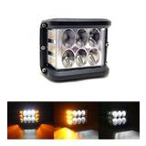 Off Road Led Projektör Çalışma Sis Lambası Beyaz 3 Modlu Turuncu Flashlı 12 Ledli ONP0525