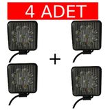Off Road Sis Farı Sis Lambası 9 Led Kare 4. LÜ Paket