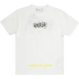 Off-White Graffiti Layers Slim T-Shirt - Beyaz