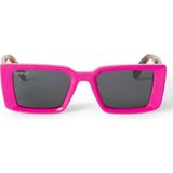 Off-White OERI064 3407 53-21 Kadın Güneş Gözlüğü – Pembe Dikdörtgen Çerçeve & Siyah Mat Cam