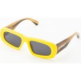 Off-White OERI065 1807 54-19 Kadın Güneş Gözlüğü – Sarı Asetat Çerçeve, Füme Mat UV400 Cam