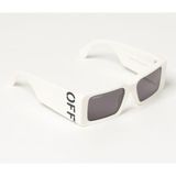 Off-White OERI097 0107 54-18 Kadın Güneş Gözlüğü – Beyaz Dikdörtgen Çerçeve & Füme Mat Cam