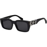 Off-White OERI125 1007 Siyah Asetat Unisex Güneş Gözlüğü - 54