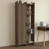 Offer Çok Raflı, Tek Kapaklı Kitaplık Naturel - 180 Cm, Ev-Ofis, Kütüphane - 0-Koyu Mavi