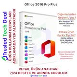 Office 2016 Pro Plus Dijital Lisans Anahtarı Key 7/24 Hızlı Teslimat