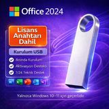 Office 2024 Kurulum Usb’si Ve Lisans Anahtarı - Aktivasyon Destekli (Windows 10-11 Uyumlu)