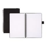 Office Depot® Marka Sert Kapaklı Premium İş Defteri, Küçük, 5 1/2" x 8 1/2", 1 Konu, Dar Çizgili, 120 Sayfa (60 Yaprak), Siyah