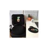 Office Küp 3'lü Ofis Seti Bel Yastığı Kahve Bardağı Mouse Pad Siyah Kaktüs